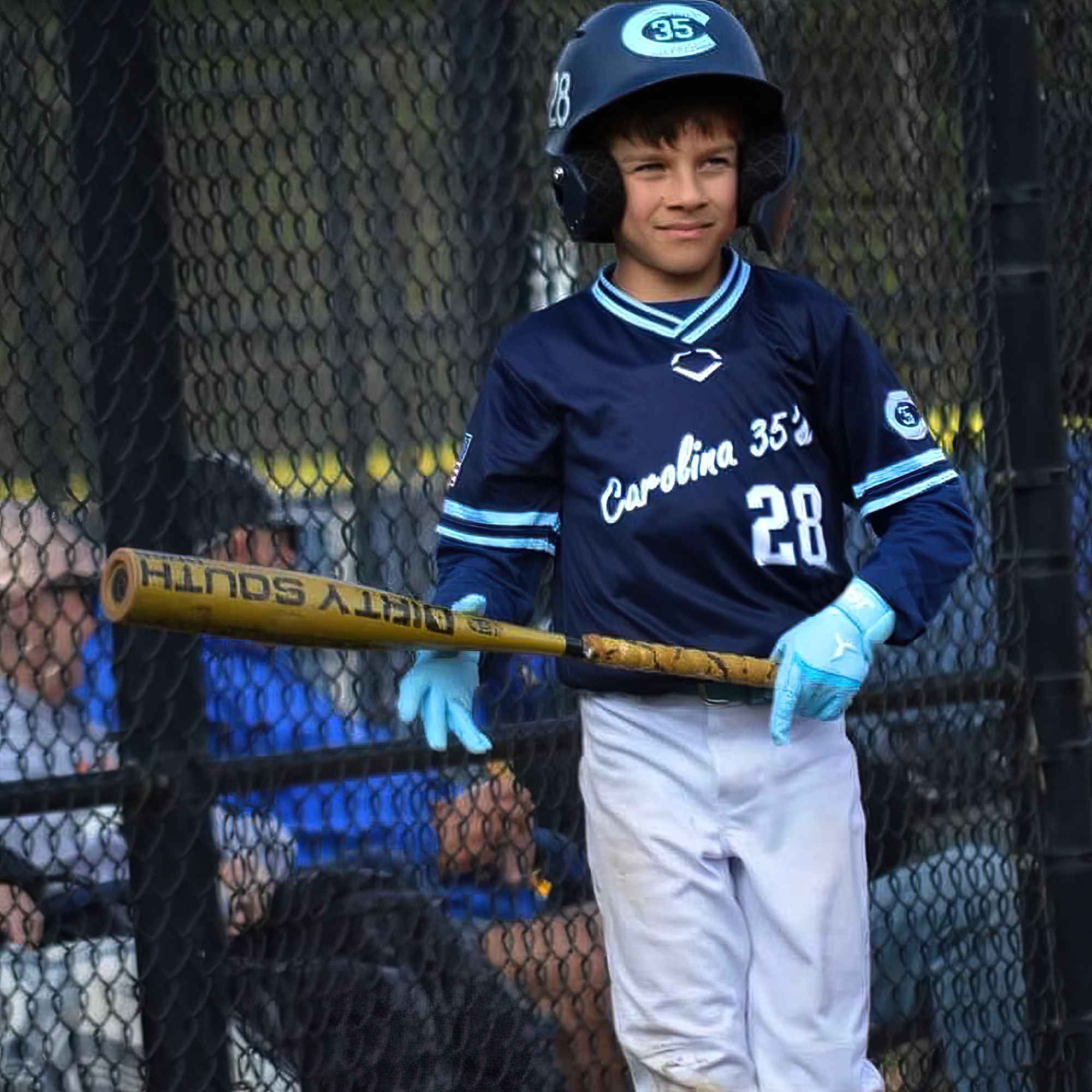 Collection of JAX Batting Gloves Baby Blue Pro Cuff in a gallery layout